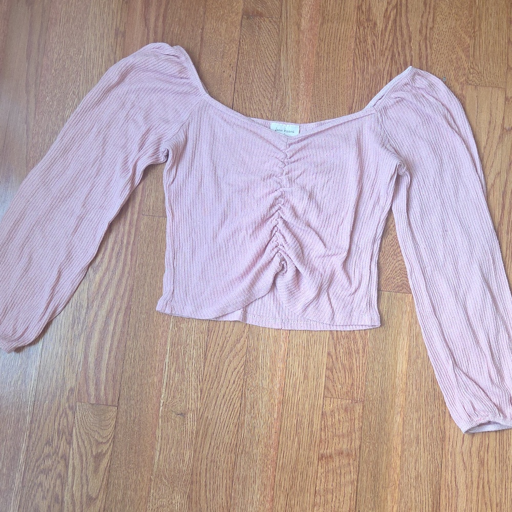 Free Kisses Soft Pink Knit Top